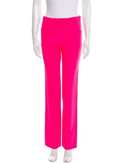 Pre-owned Versace Straight Leg Pants In Pink