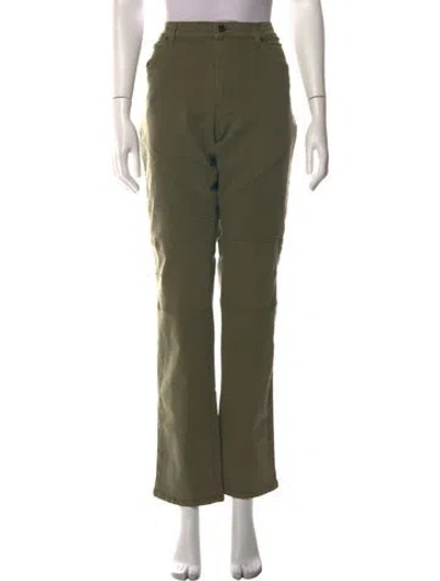 Pre-owned Versace Straight Leg Pants W/ Tags In Green