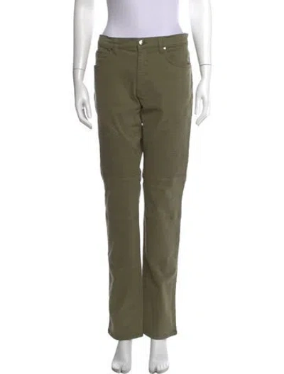 Pre-owned Versace Straight Leg Pants W/ Tags In Green