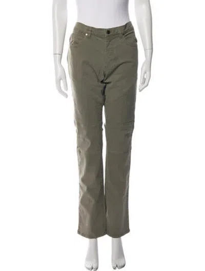 Pre-owned Versace Straight Leg Pants W/ Tags In Green