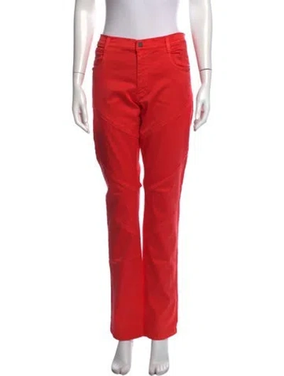 Pre-owned Versace Straight Leg Pants W/ Tags In Orange