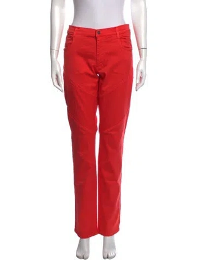 Pre-owned Versace Straight Leg Pants W/ Tags In Orange