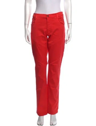 Pre-owned Versace Straight Leg Pants W/ Tags In Orange