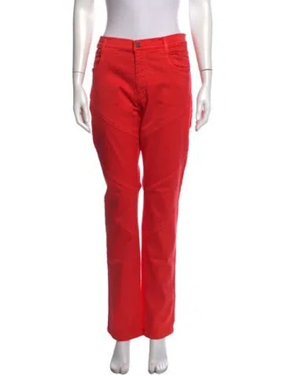 Pre-owned Versace Straight Leg Pants W/ Tags In Orange