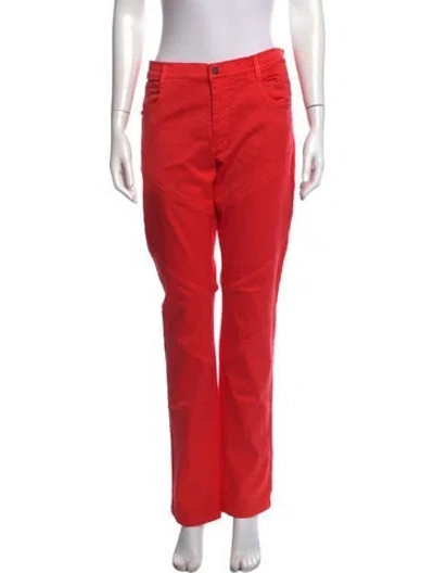Pre-owned Versace Straight Leg Pants W/ Tags In Orange