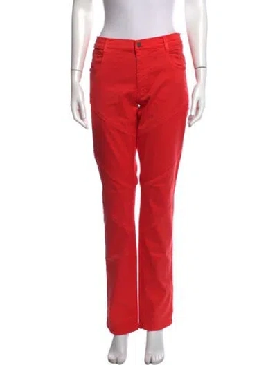 Pre-owned Versace Straight Leg Pants W/ Tags In Orange