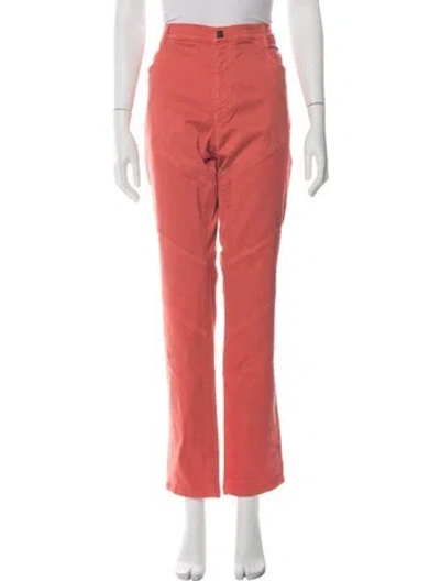 Pre-owned Versace Straight Leg Pants W/ Tags In Orange