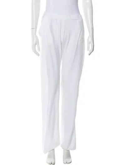 Pre-owned Versace Straight Leg Pants In White