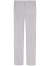 Versace Straight-leg Tailored Pants With Refined Finish In Gray