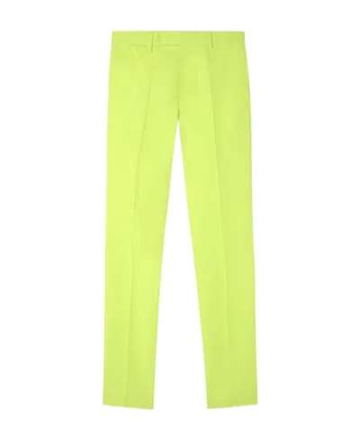 Versace Straight-leg Tailored Trousers In Yellow