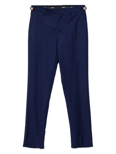 Versace Straight-leg Trousers In Black