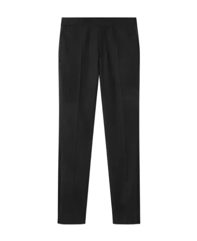 Versace Straight-leg Wool Trousers In Black