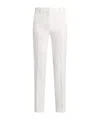 Versace High-waist Straight-leg Trousers In White