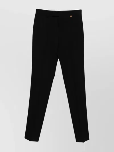 Versace Straight Trousers With Pockets And Belt Loops In Black