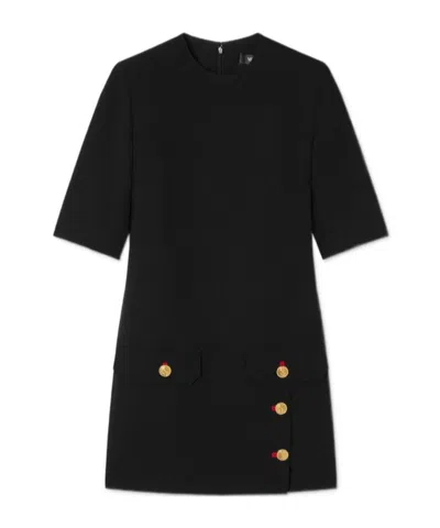 VERSACE WOOL GABARDINE MINI DRESS