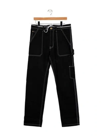 Pre-owned Versace Straight-leg Jeans In Black
