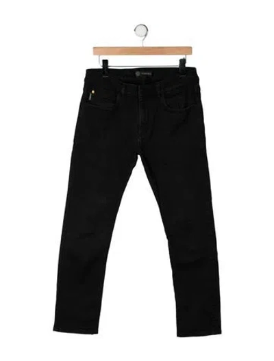 Pre-owned Versace Straight-leg Jeans In Black