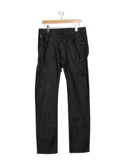 Pre-owned Versace Straight-leg Jeans In Black