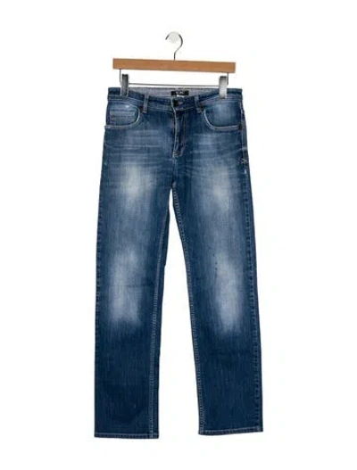 Pre-owned Versace Straight-leg Jeans In Blue