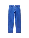 Versace Cotton Straight-leg Jeans With Medusa Accessory For Women In Blue