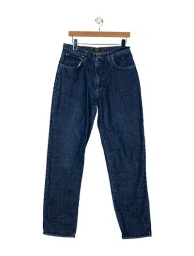 Pre-owned Versace Straight-leg Jeans In Blue