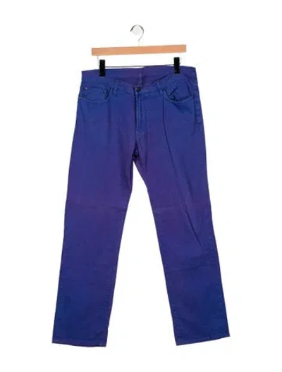 Pre-owned Versace Straight-leg Jeans In Blue
