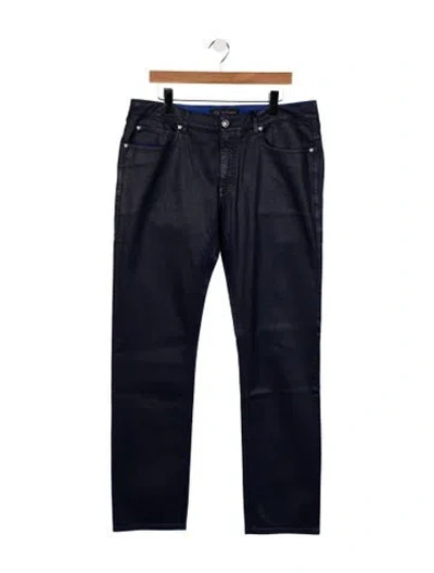 Pre-owned Versace Straight-leg Jeans In Blue