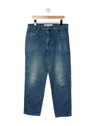 Pre-owned Versace Straight-leg Jeans In Blue