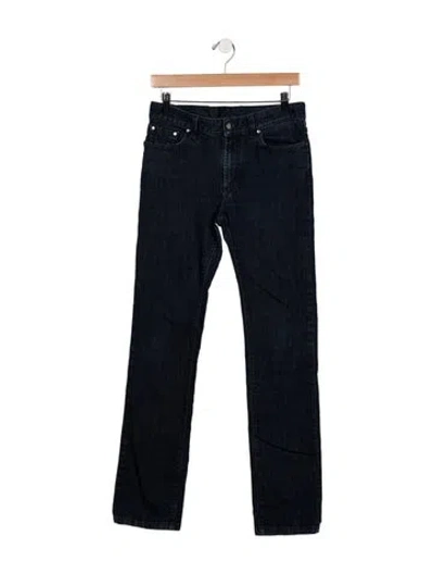 Pre-owned Versace Straight-leg Jeans In Blue
