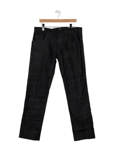 Pre-owned Versace Straight-leg Jeans In Blue
