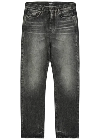 Versace Straight-leg Jeans In Gray