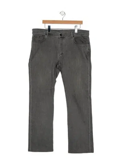 Pre-owned Versace Straight-leg Jeans In Gray
