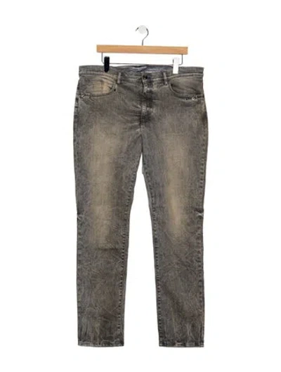 Pre-owned Versace Straight-leg Jeans In Grey