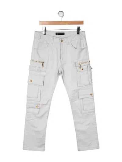 Pre-owned Versace Straight-leg Jeans In Neutrals