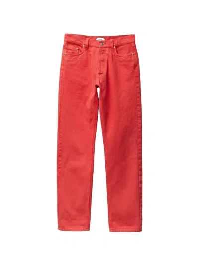 Versace Straight-leg Jeans In Red