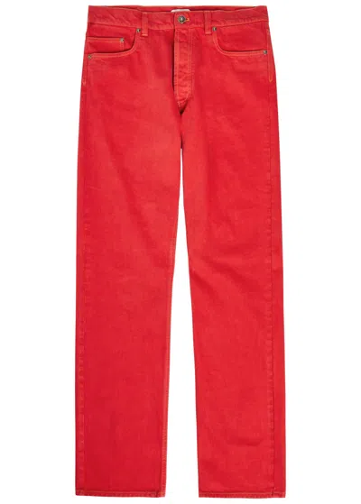 Versace Straight-leg Jeans In Red