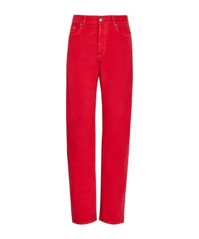 Versace Straight-leg Jeans In Red