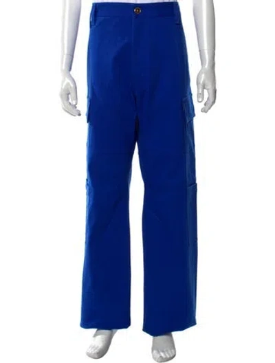 Pre-owned Versace Straight-leg Jeans W/ Tags In Blue