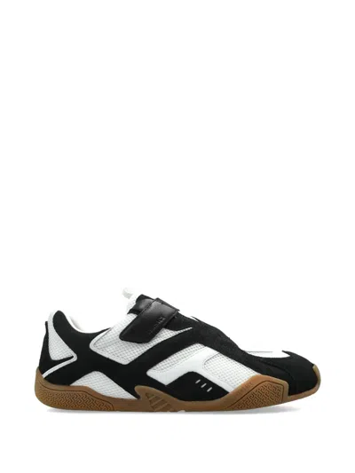 Versace Cross-over Strap Panelled Sneakers In Multi