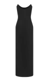 VERSACE STRAPLESS BONDED-CREPE GOWN