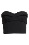 VERSACE STRAPLESS SWEETHEART NECK CROP TOP