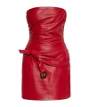 Versace Off Shoulder Dress In Red