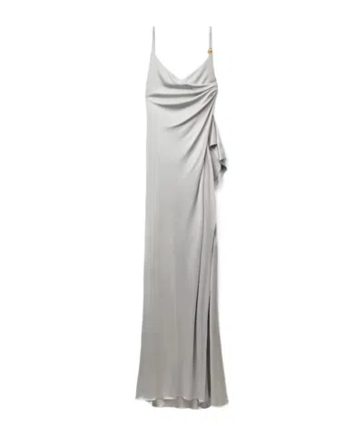 Versace Strappy Dress In Gray