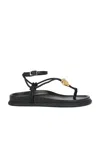 Versace La Medusa Sandals In Black