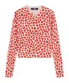 Versace Strawberry Garden Print Cardigan In Pink