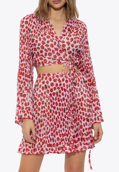 VERSACE STRAWBERRY GARDEN CROPPED TOP