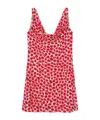 Versace Strawberry Garden Mini Dress In Red