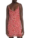 Versace Strawberry Garden Mini Dress In White/red