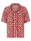 Versace Floral Garden Collared Shirt In Red