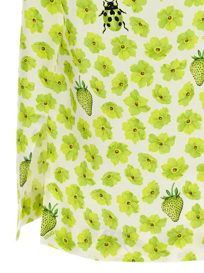 Versace Strawberry Garden Shirt In Multicolor